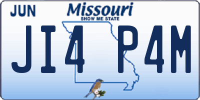 MO license plate JI4P4M