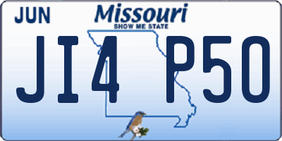 MO license plate JI4P5O