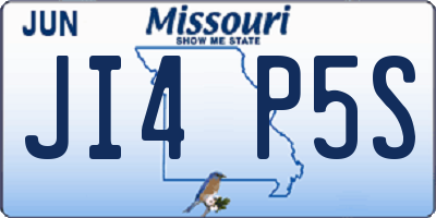 MO license plate JI4P5S