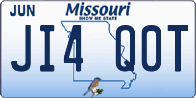 MO license plate JI4Q0T