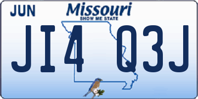 MO license plate JI4Q3J