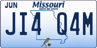 MO license plate JI4Q4M