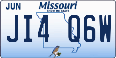 MO license plate JI4Q6W