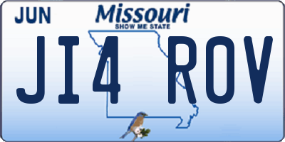 MO license plate JI4R0V