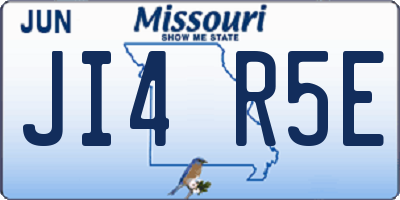 MO license plate JI4R5E