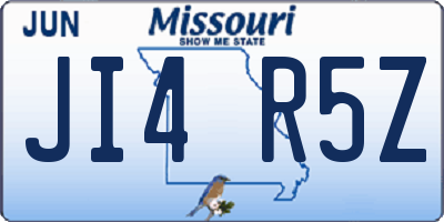MO license plate JI4R5Z