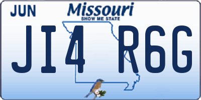 MO license plate JI4R6G