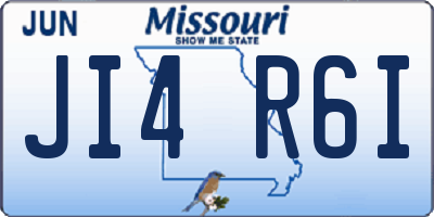 MO license plate JI4R6I