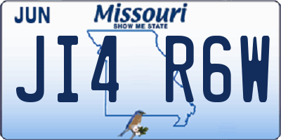 MO license plate JI4R6W