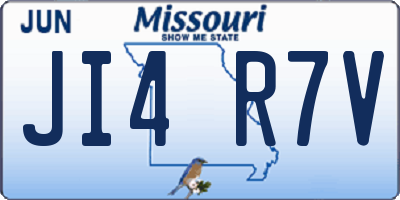 MO license plate JI4R7V