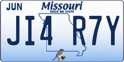 MO license plate JI4R7Y