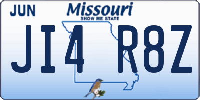MO license plate JI4R8Z