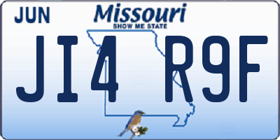 MO license plate JI4R9F