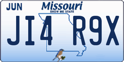 MO license plate JI4R9X