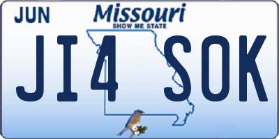 MO license plate JI4S0K