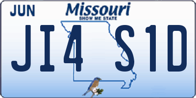 MO license plate JI4S1D