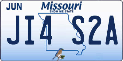 MO license plate JI4S2A