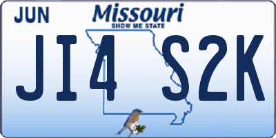MO license plate JI4S2K