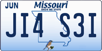 MO license plate JI4S3I