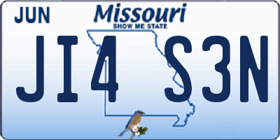 MO license plate JI4S3N