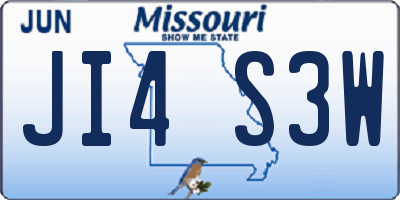 MO license plate JI4S3W