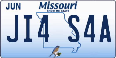 MO license plate JI4S4A