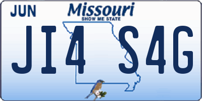 MO license plate JI4S4G