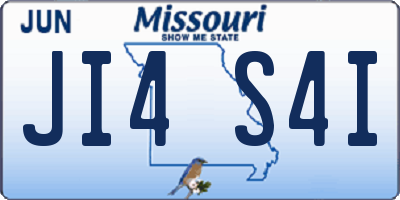 MO license plate JI4S4I