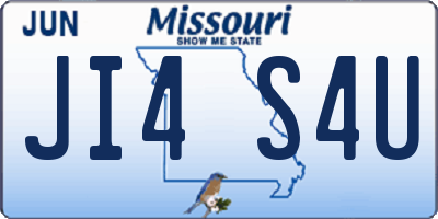 MO license plate JI4S4U