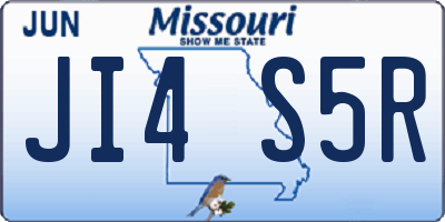 MO license plate JI4S5R