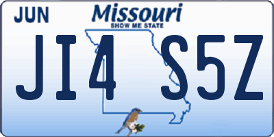 MO license plate JI4S5Z