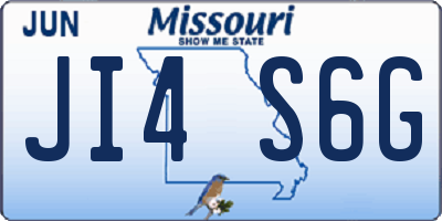 MO license plate JI4S6G