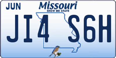 MO license plate JI4S6H