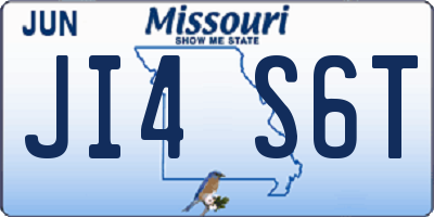 MO license plate JI4S6T