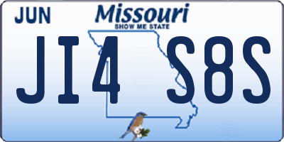 MO license plate JI4S8S