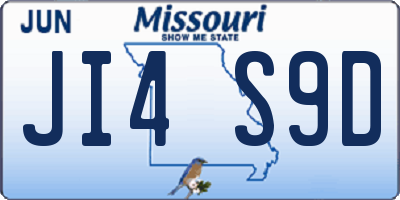 MO license plate JI4S9D