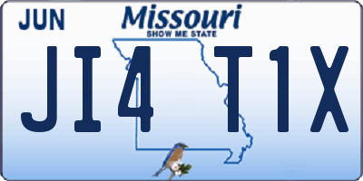 MO license plate JI4T1X