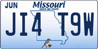 MO license plate JI4T9W