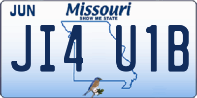 MO license plate JI4U1B