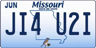 MO license plate JI4U2I