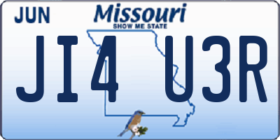 MO license plate JI4U3R