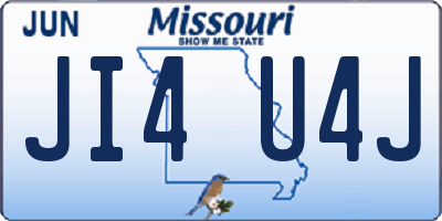 MO license plate JI4U4J