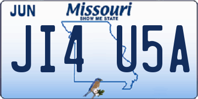 MO license plate JI4U5A