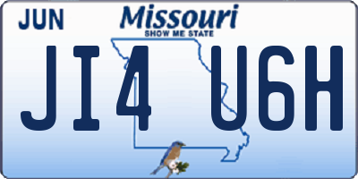 MO license plate JI4U6H