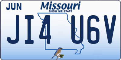 MO license plate JI4U6V