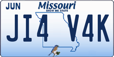 MO license plate JI4V4K