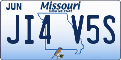 MO license plate JI4V5S