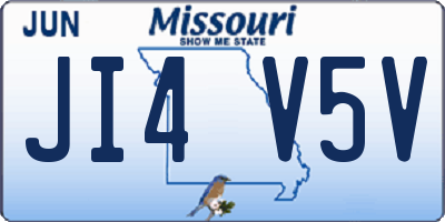MO license plate JI4V5V