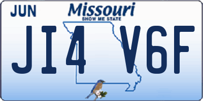MO license plate JI4V6F