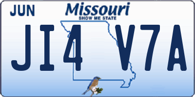 MO license plate JI4V7A